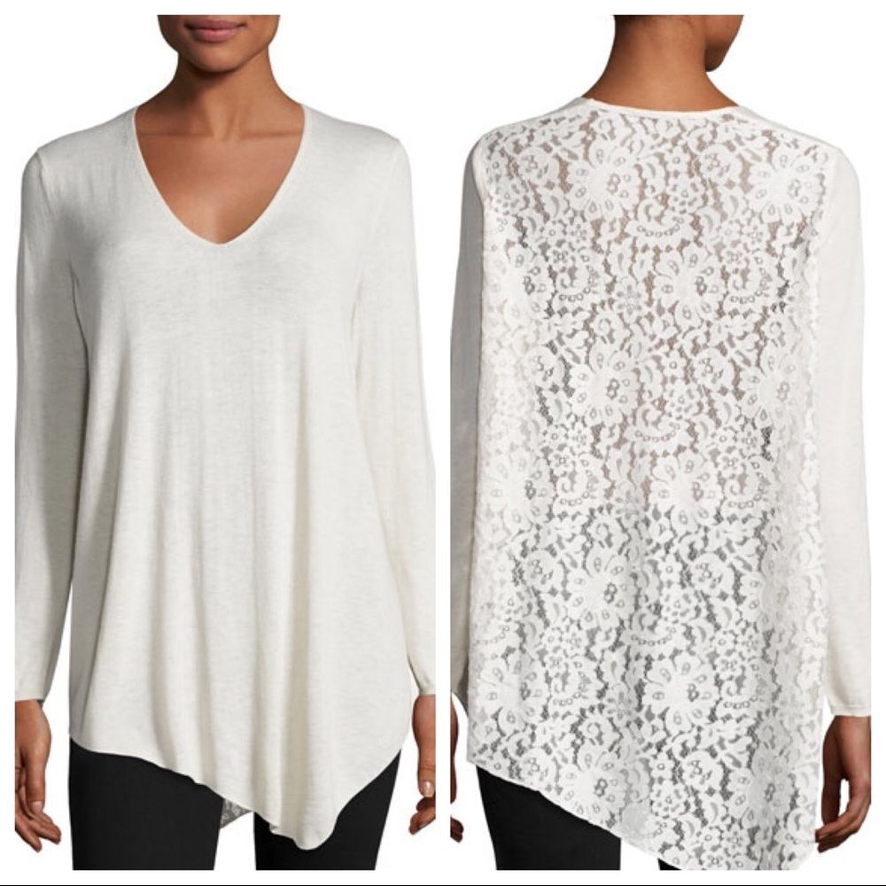 ⭐️ Joie Tambrel B Lace Back Sweater Natural XS Cotton Blend